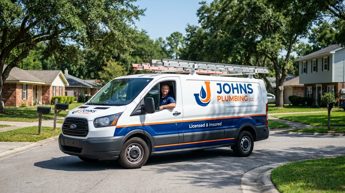 Johns Plumbing LLC service van in Palmer Lake, CO
