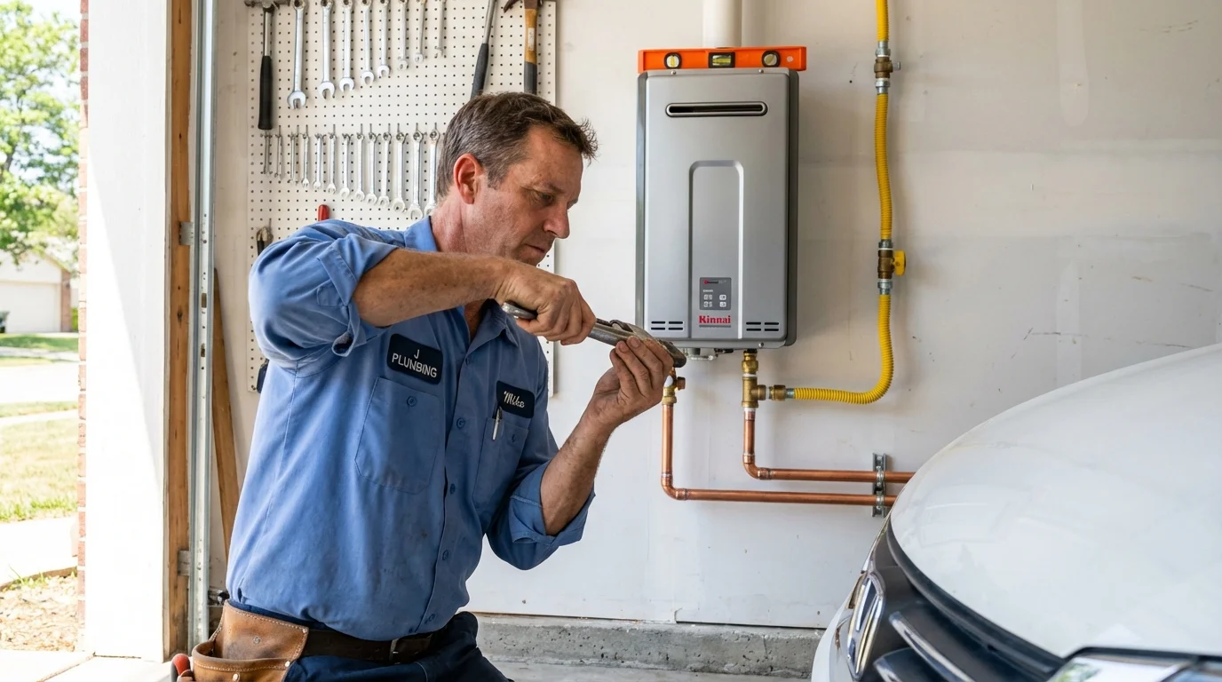 Tankless water heater installation by a Johns Plumbing LLC plumber in Palmer Lake